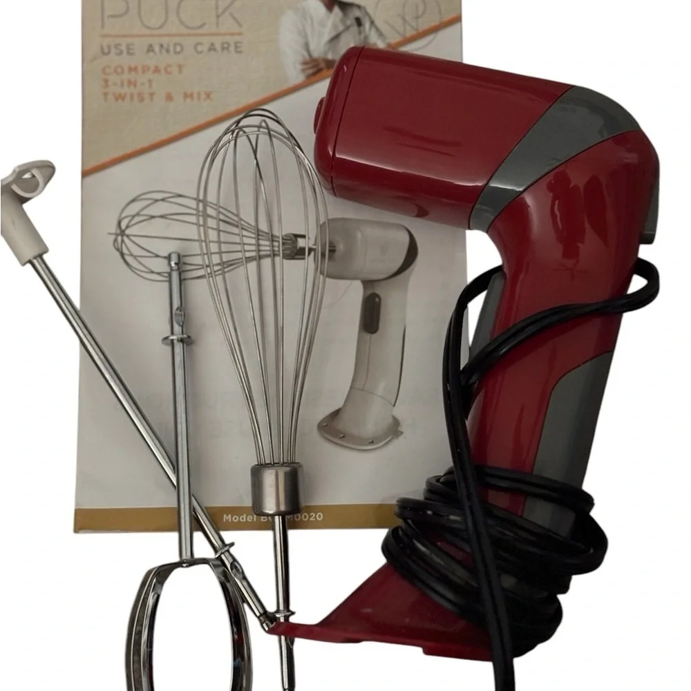 WOLFGANG PUCK TWIST & MIX RED HANDHELD MIXER (045)